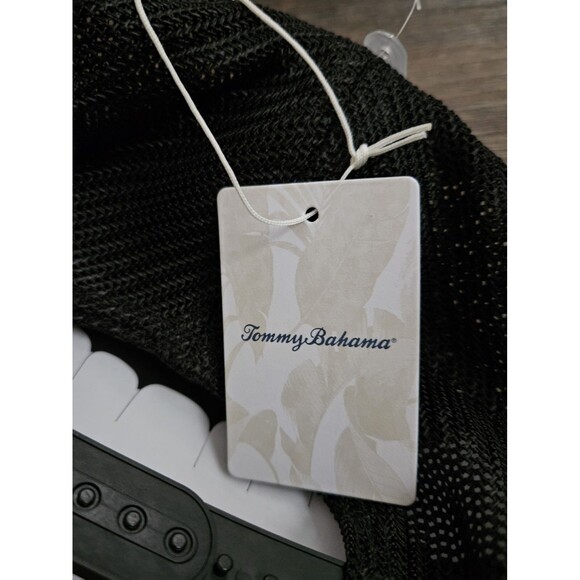 NWT Tommy Bahama Cap Tan Black Hat Fish Embroidered Logo Adjustable Strap - Picture 5 of 5